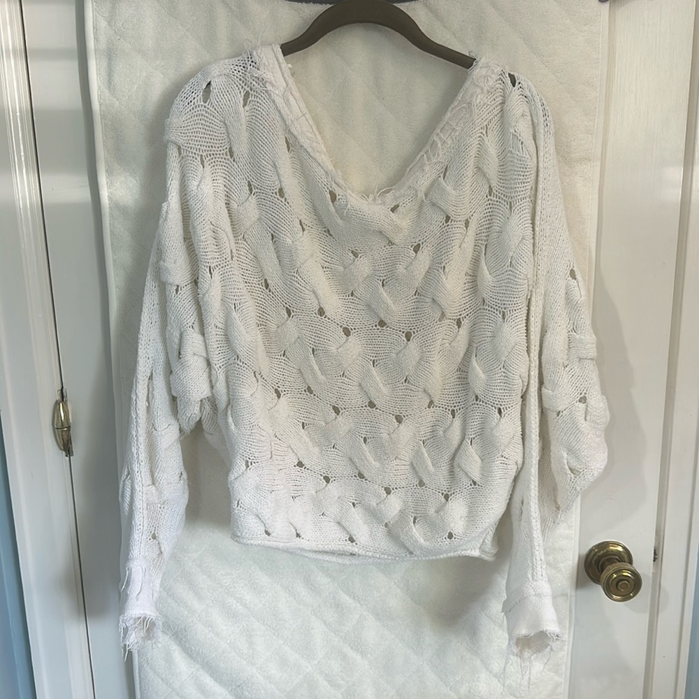 Free People White Summer Sweater